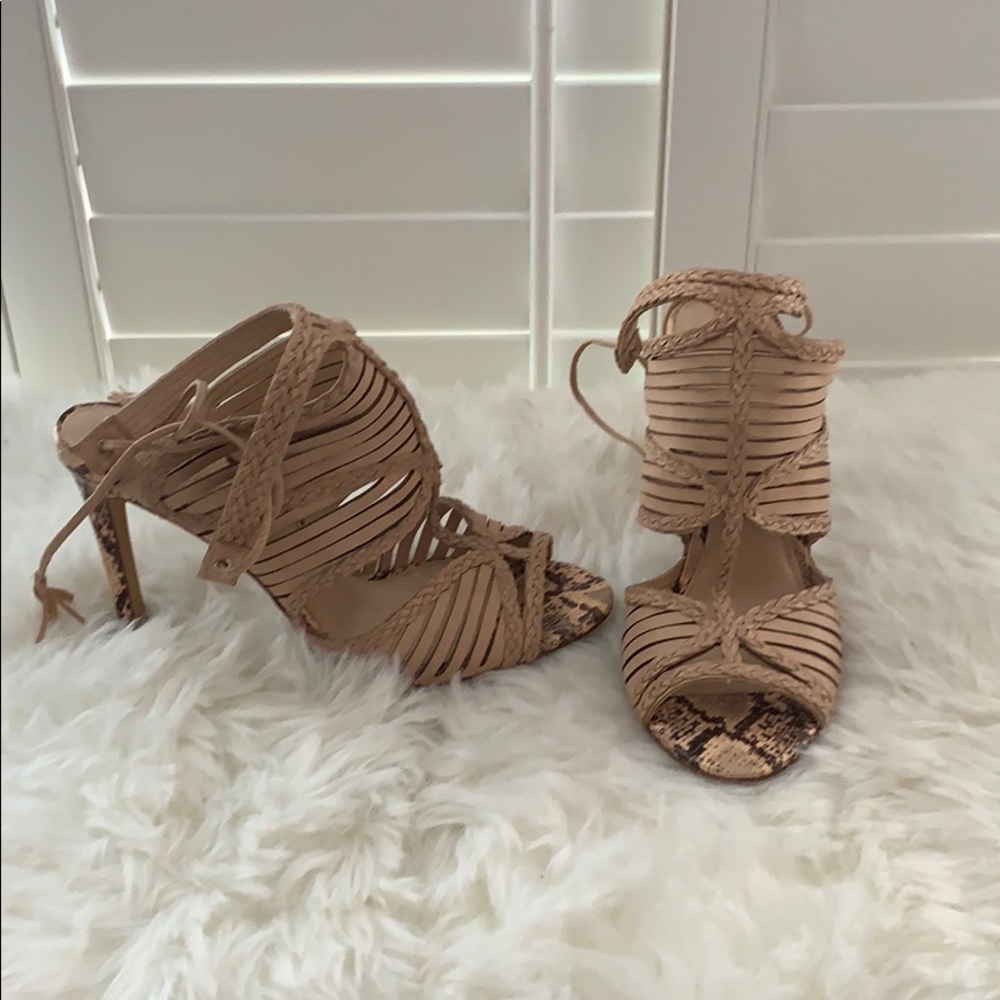 High heel shoes lace up 91/2